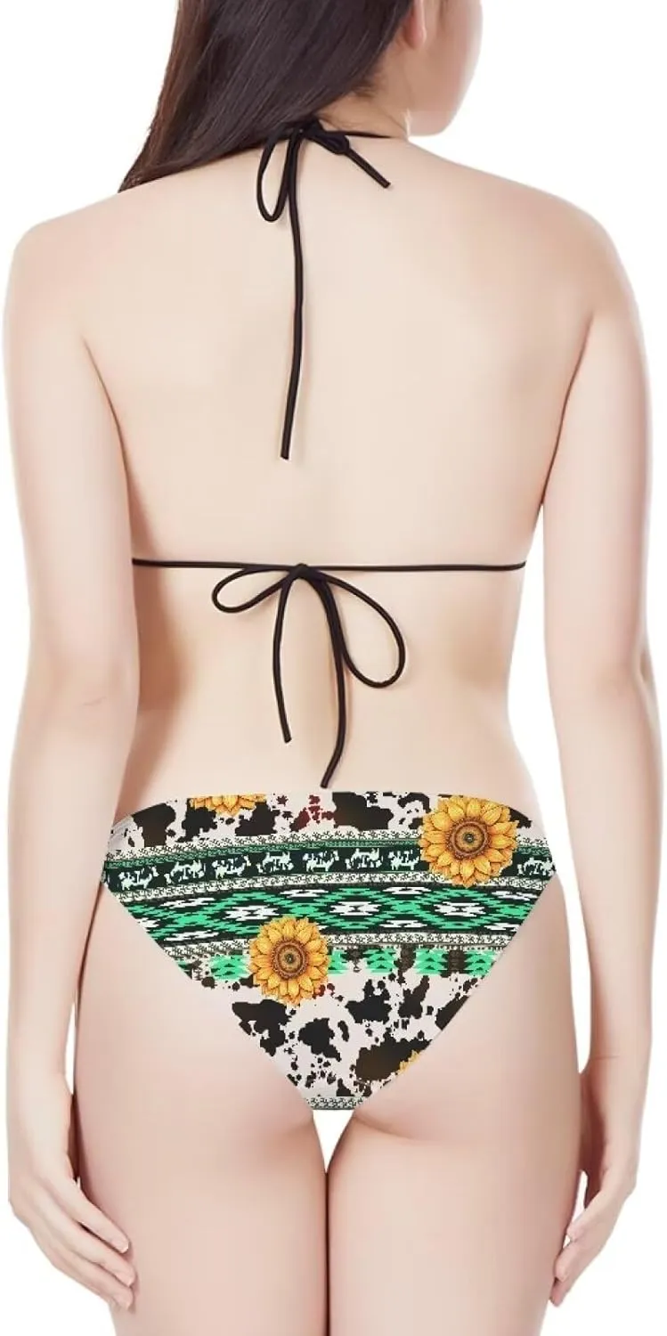 Two Piece Bikini for Women Swimwear Low Waisted Sexy Bathing Suit Push Up Triangle Swimsuit XS-2XL