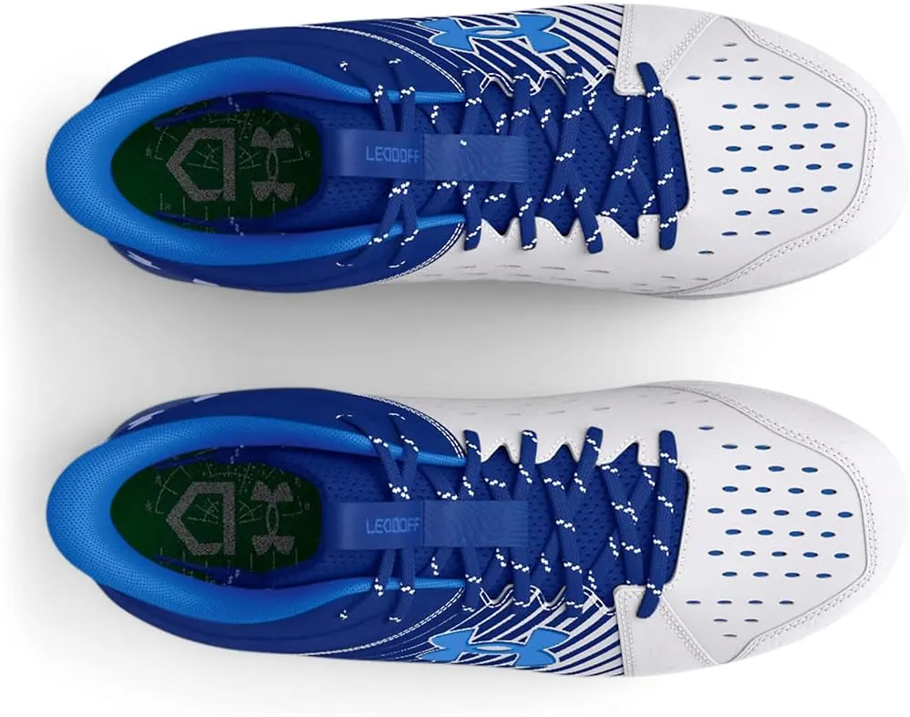 Under Armour Boys' Leadoff Mid Junior Rubber Molded Cleat Baseball Shoe