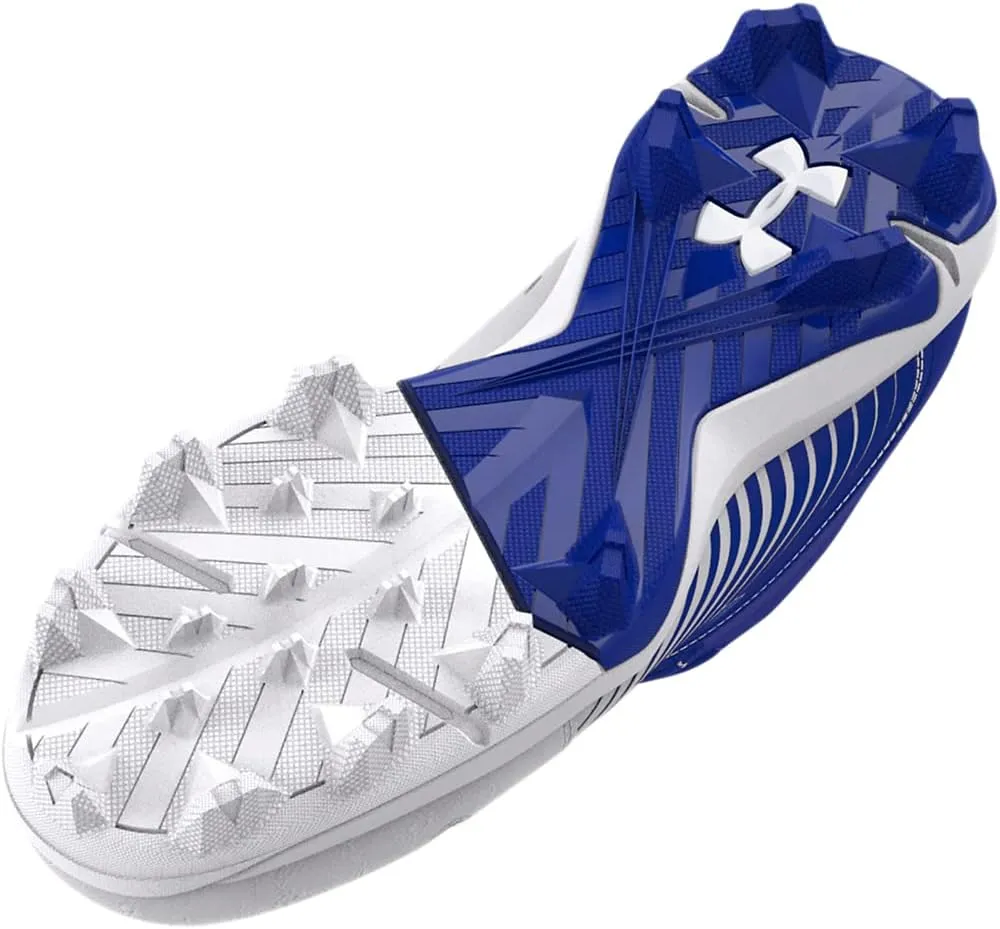 Under Armour Boys' Leadoff Mid Junior Rubber Molded Cleat Baseball Shoe