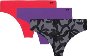 Under Armour Women's 3-Pack Pure Stretch No Show Thong Underwear, All-Day Comfort & Ultra-Soft Fit