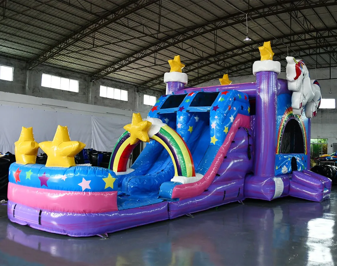 Unicorn Splash XL Bounce House with Slide (Wet/Dry)