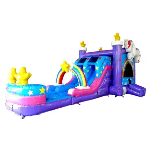 Unicorn Splash XL Bounce House with Slide (Wet/Dry)