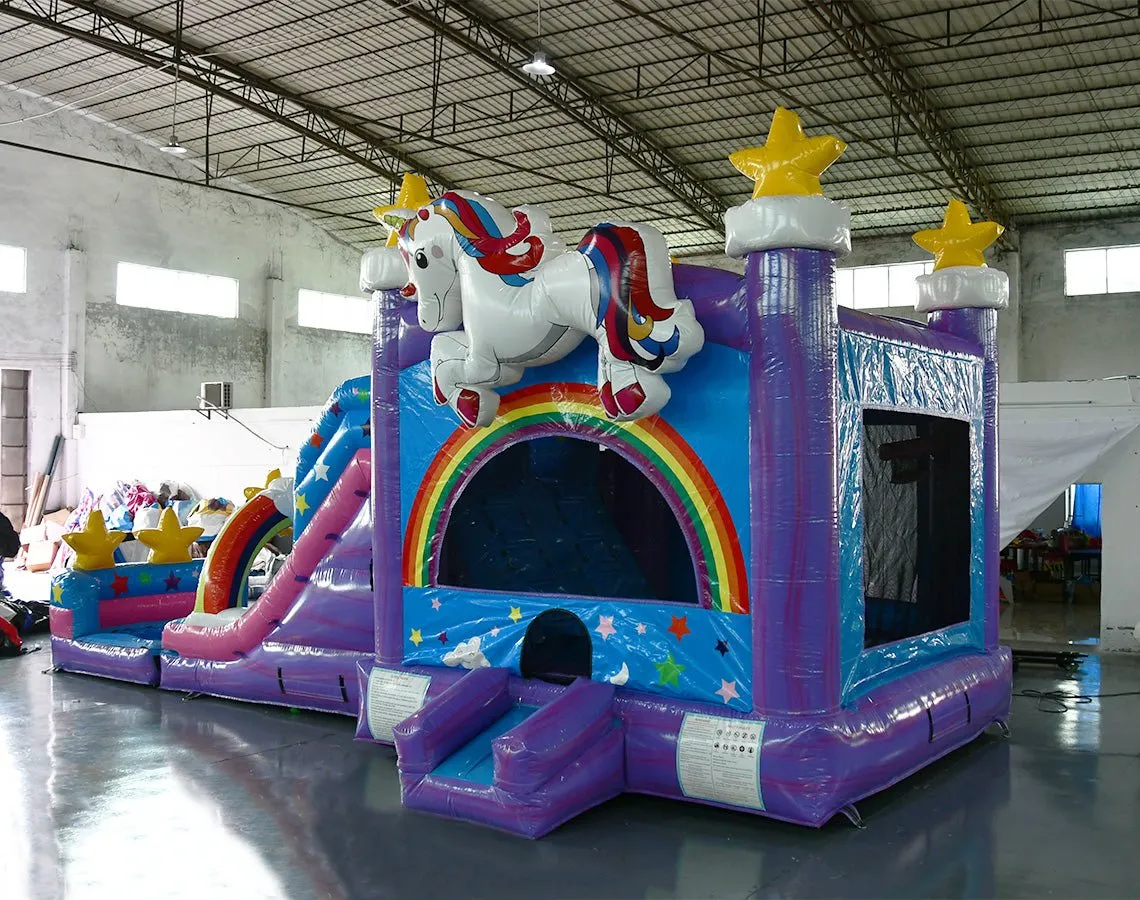 Unicorn Splash XL Bounce House with Slide (Wet/Dry)