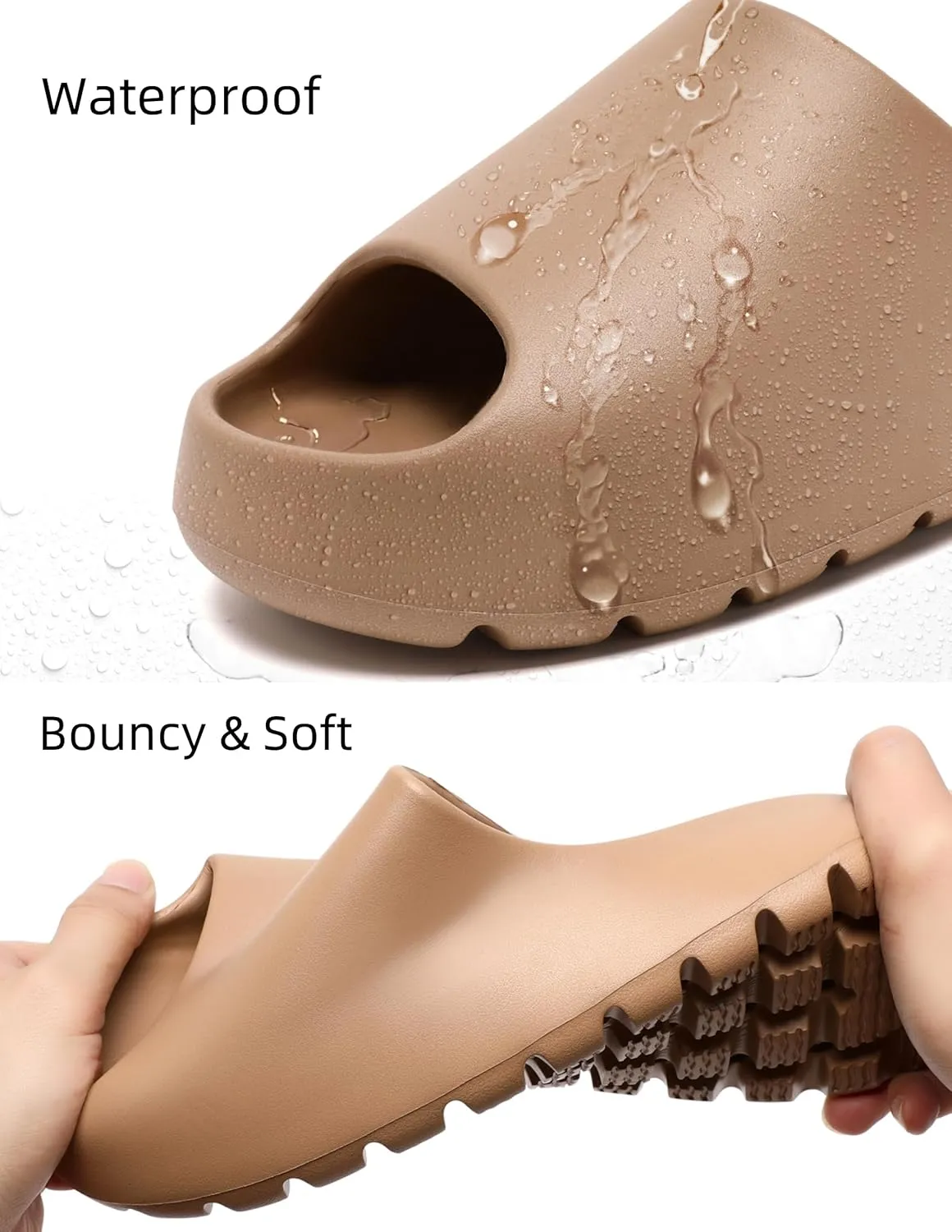 Unisex Cloud Slippers, Waterproof House Slide Sandals Shower Shoes Bathroom, Walking Sandals Women Comfortable Indoor Outdoor Pool Beach