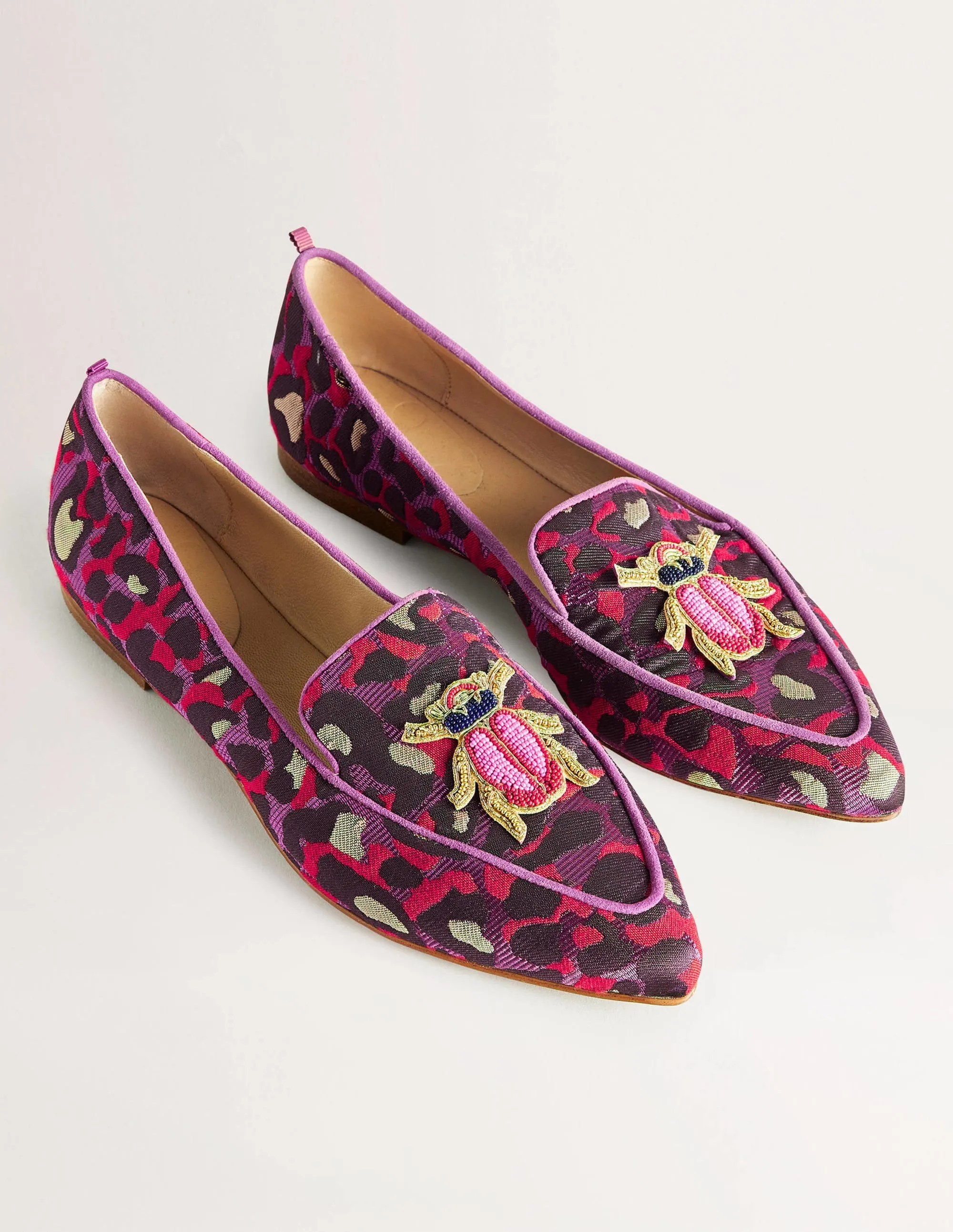 Verzierte Jacquard-Loafer-Gepard