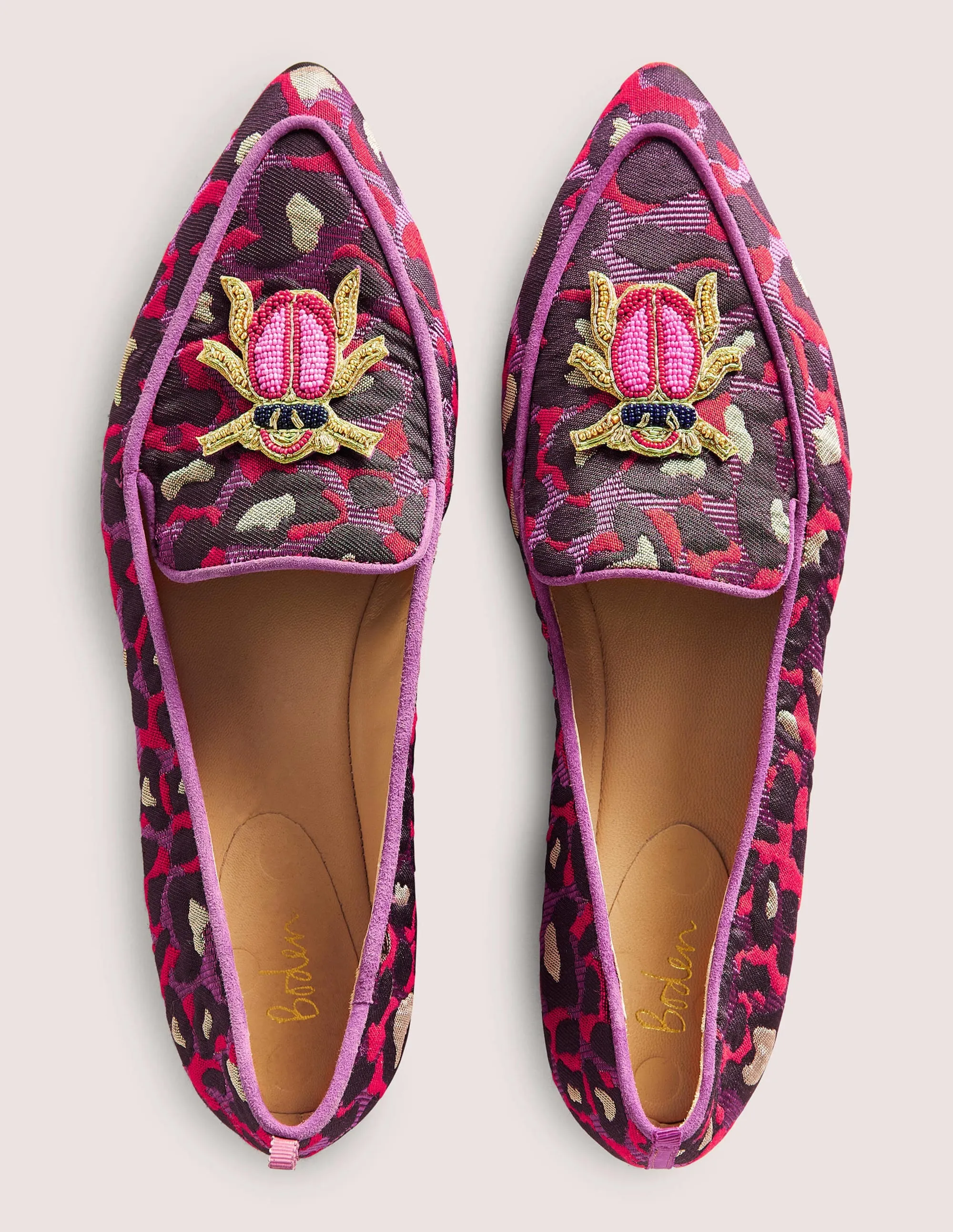 Verzierte Jacquard-Loafer-Gepard