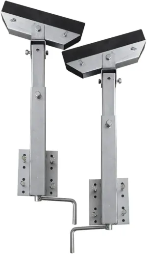 vidaXL Boat Trailer Solid Bar Bow Support Set of 2, Steel Frame, Adjustable Height 24.8"-34.6", Load Capacity of 1102.3 lb, Zinc-Coated Steel Construction