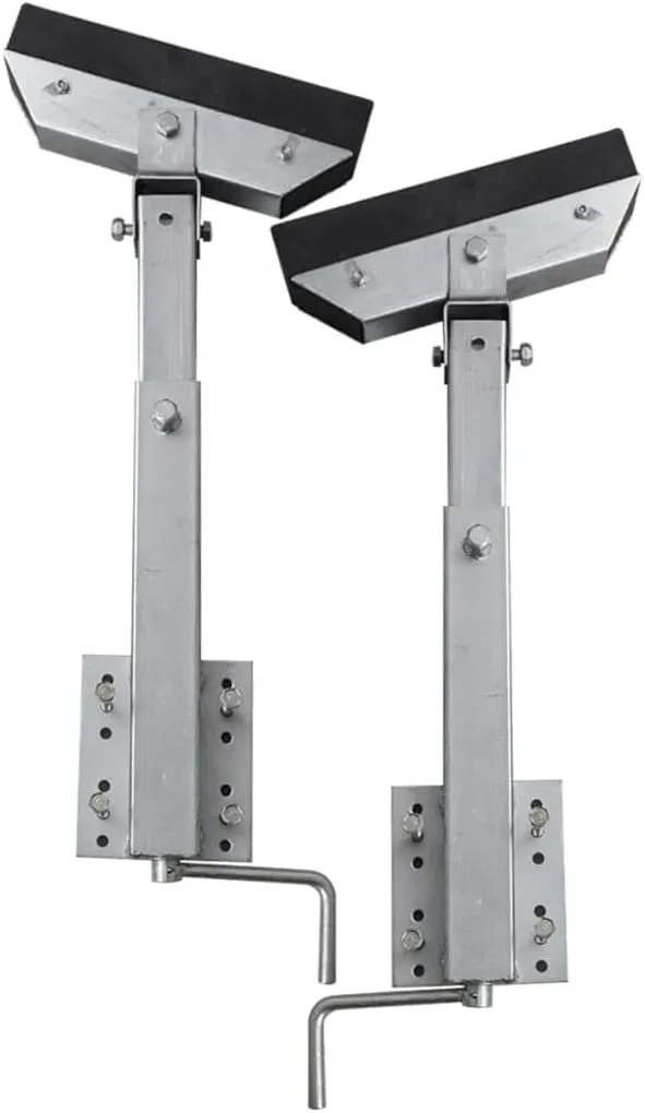 vidaXL Boat Trailer Solid Bar Bow Support Set of 2, Steel Frame, Adjustable Height 24.8"-34.6", Load Capacity of 1102.3 lb, Zinc-Coated Steel Construction