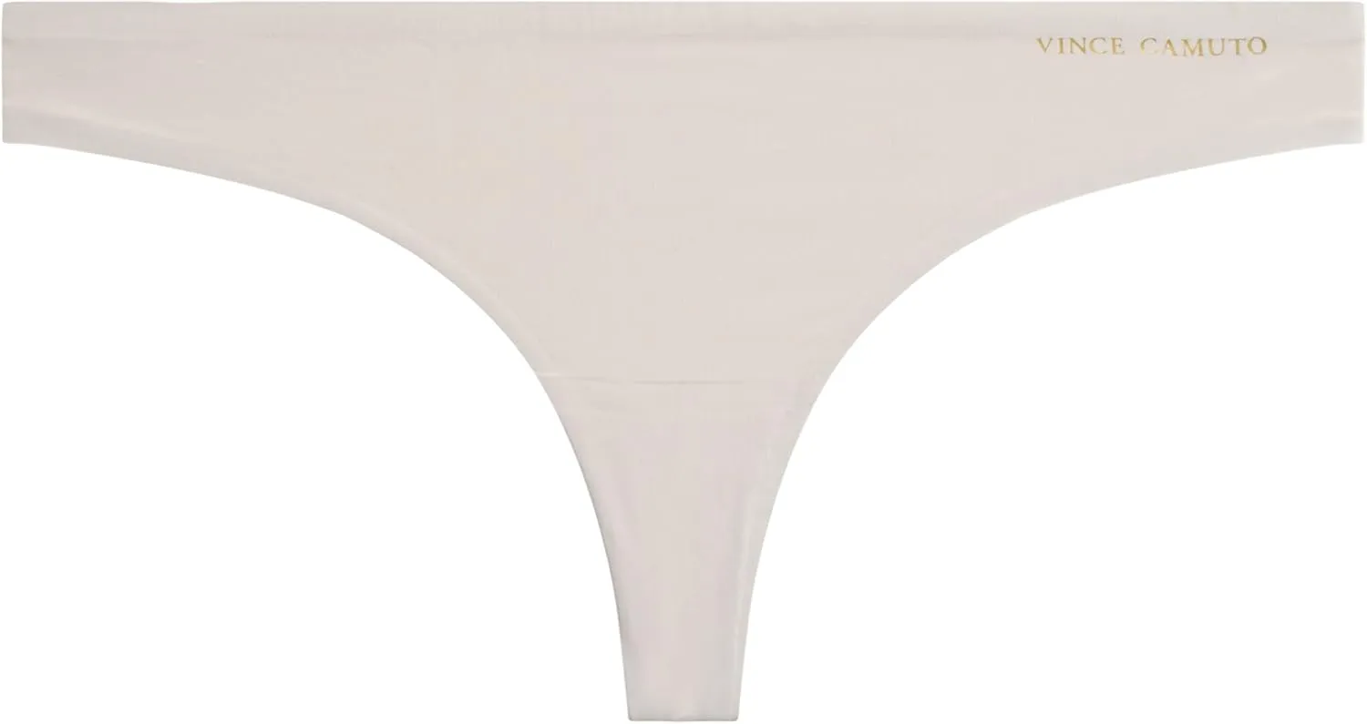 Vince Camuto Women's Thong Underwear - 5 Pack/10 Pack Ultra Soft & Sexy Lingerie - Breathable Panties for Women