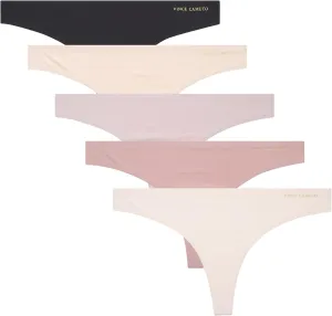 Vince Camuto Women's Thong Underwear - 5 Pack/10 Pack Ultra Soft & Sexy Lingerie - Breathable Panties for Women