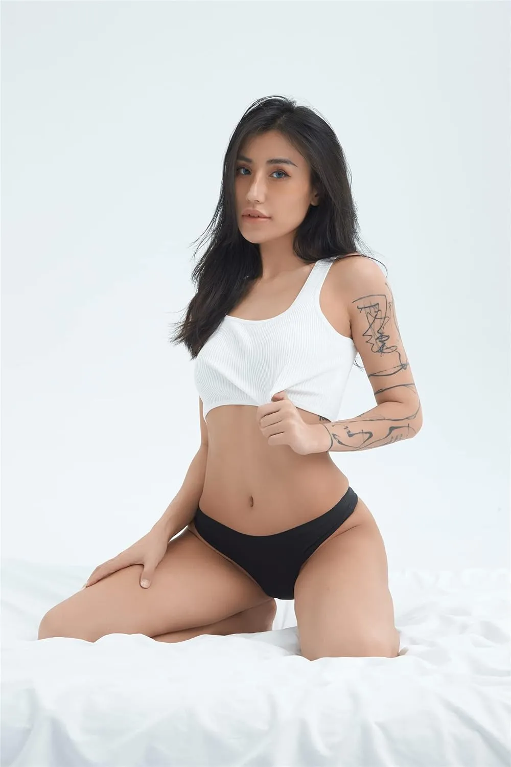 VISSAY Seamless Underwear for Women, No Show Cheeky Bikini Panties, Ladies Satin Invisible Breathable Briefs for Women Pack