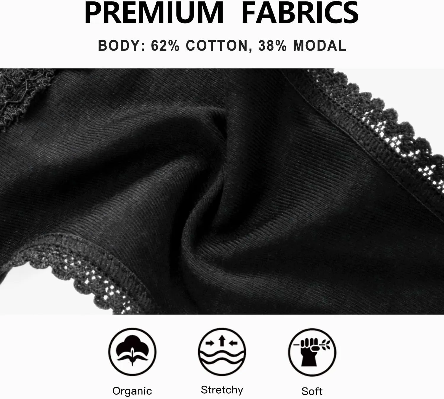 voenxe Seamless Thong for Women,No Show Lace Underwear,Ladies Breathable Comfort Panties Soft Laser Cut Undies,Tanga,5-Pack