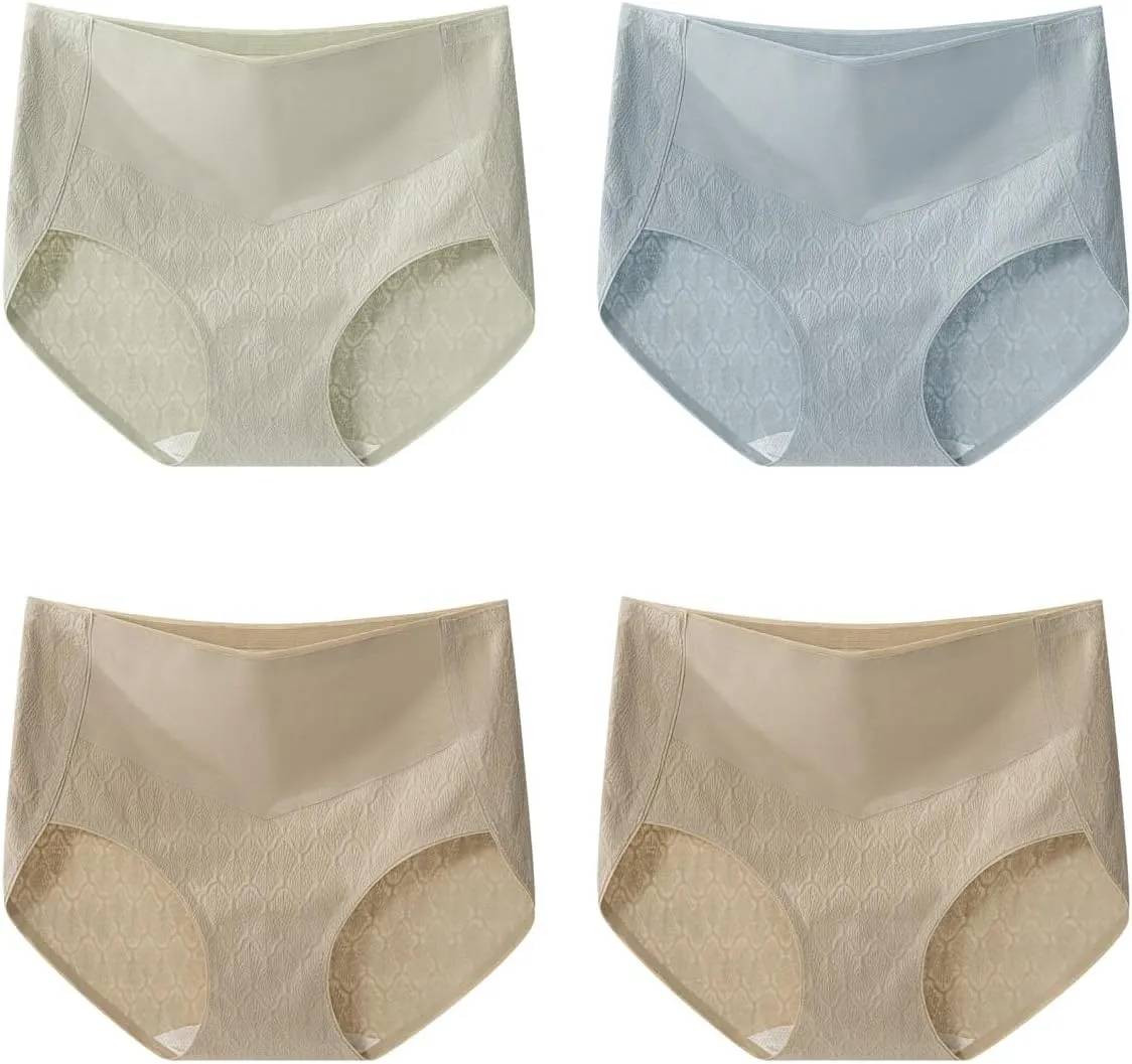 Waisted Underwear Large Size Markless Belly-Lifting Women'S Underwear Briefs Combination Set
