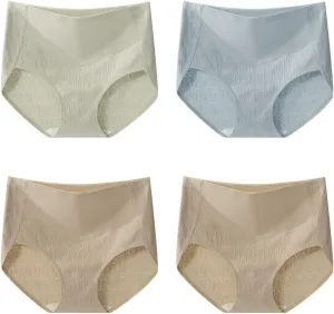 Waisted Underwear Large Size Markless Belly-Lifting Women'S Underwear Briefs Combination Set
