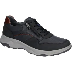 Waldlaufer H-Max - Mens Lace Shoe with Zip in Navy