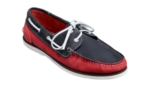 Wallis - Navy / Red Nubuck Suede