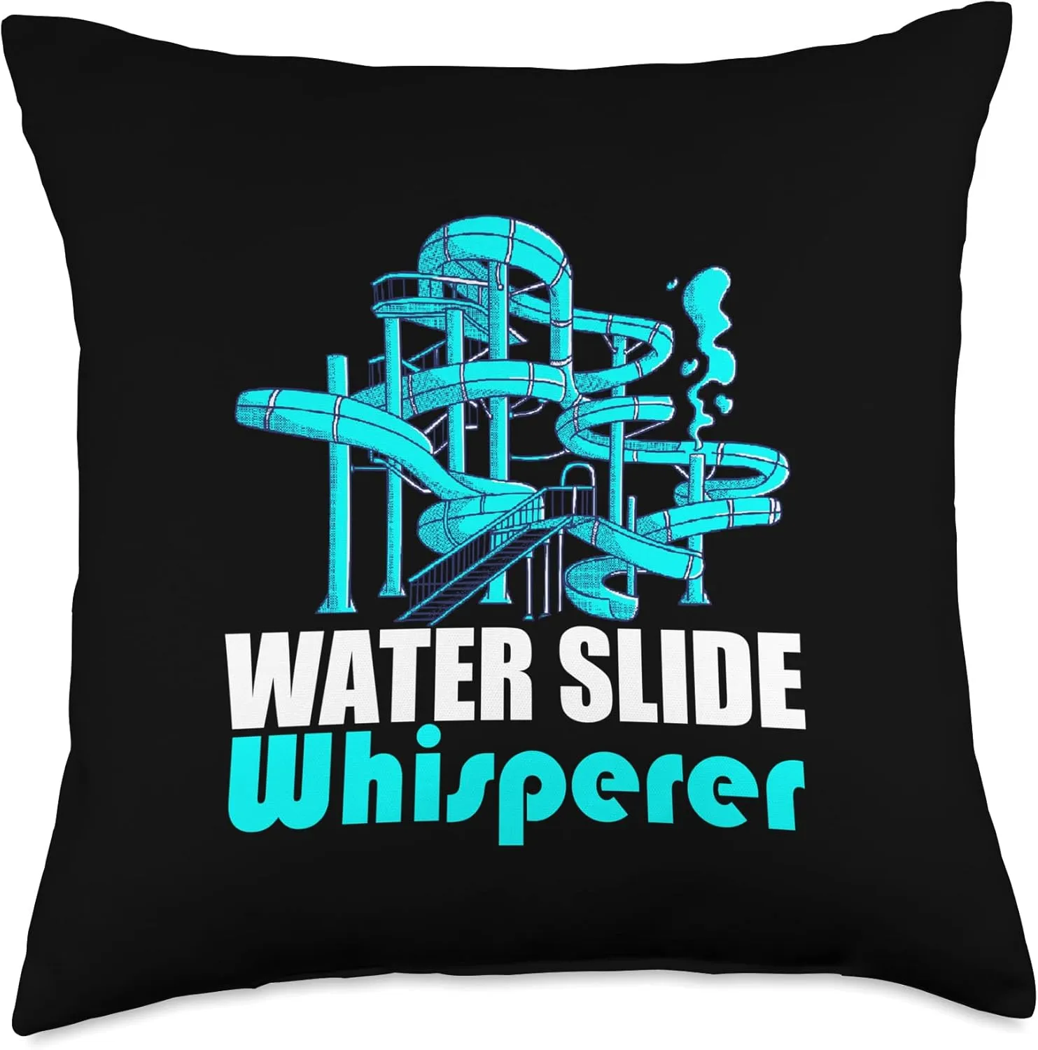 Water Slide Whisperer Amusement Waterslides Waterpark Throw Pillow