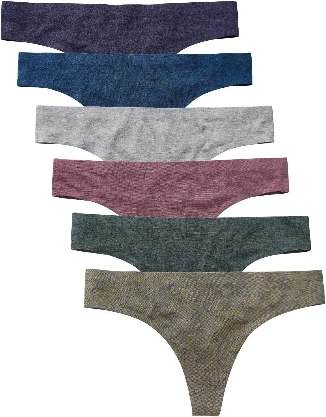 Wealurre Women's Cotton Thong Breathable Panties Low Rise Underwear