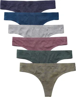 Wealurre Women's Cotton Thong Breathable Panties Low Rise Underwear