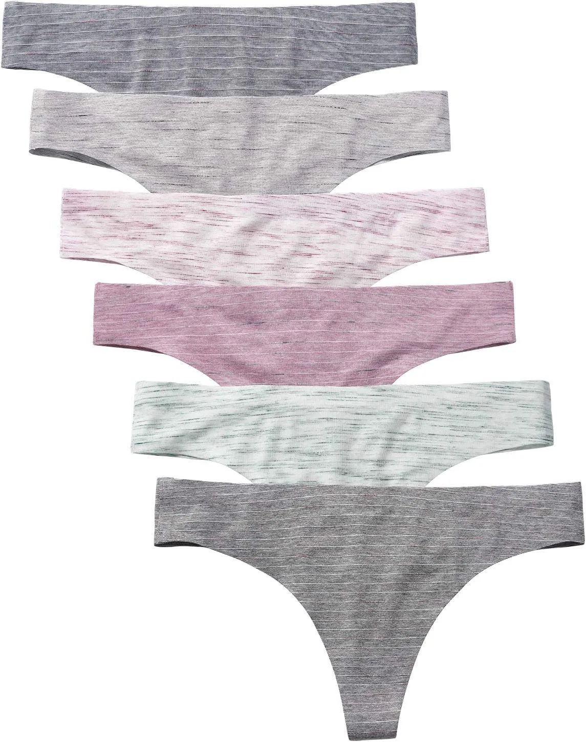 Wealurre Women's Cotton Thong Breathable Panties Low Rise Underwear