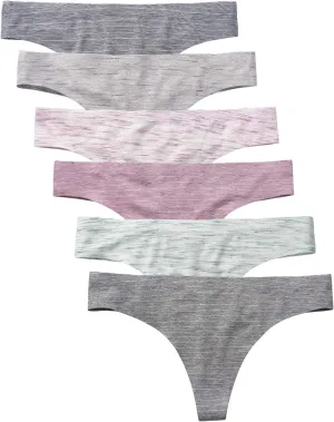 Wealurre Women's Cotton Thong Breathable Panties Low Rise Underwear