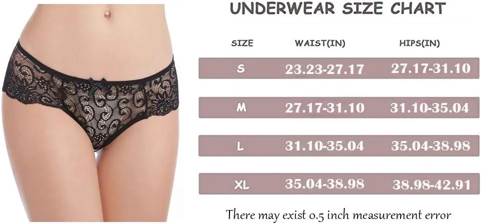 Wetopkim women daily underwear panties pack lace hipster lingerie thong pack of 5(main)