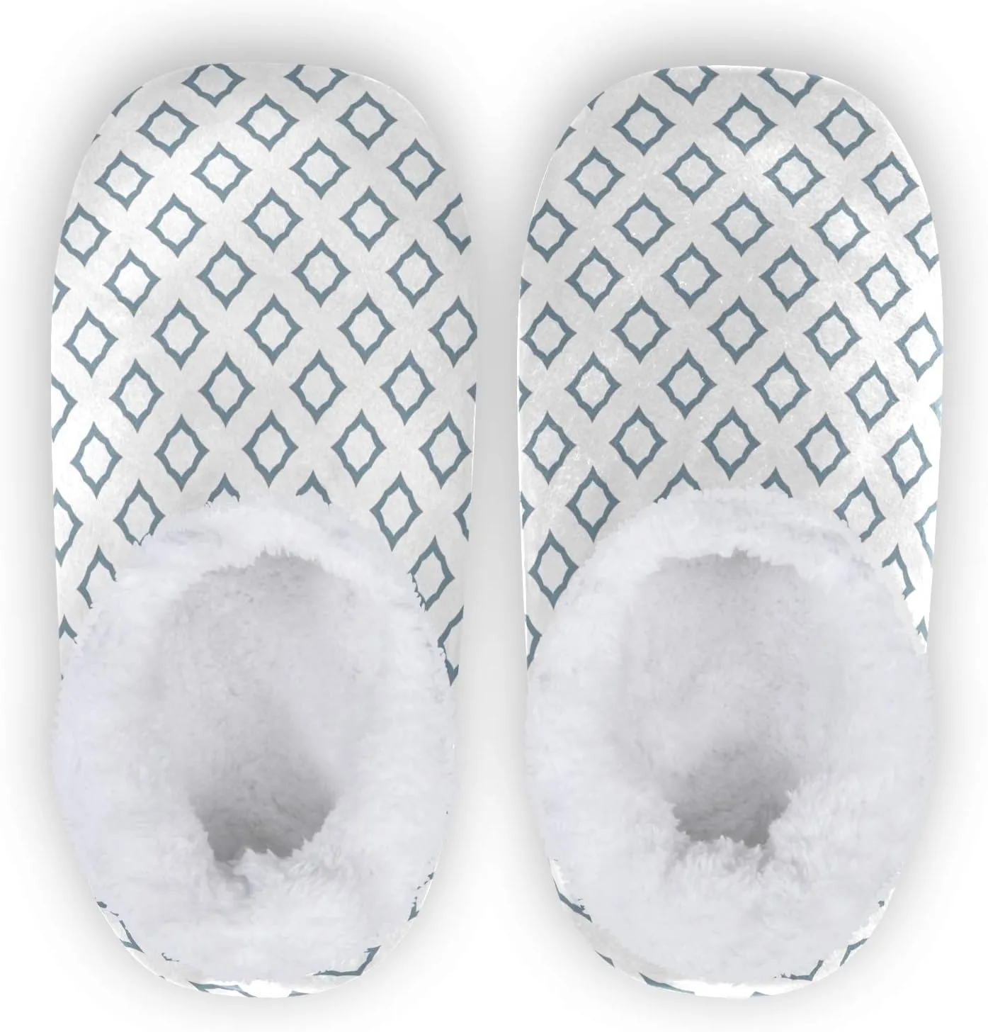 Winter House Slippers for Women/Men with Red Flower Background Element Cozy Fleece Slippers