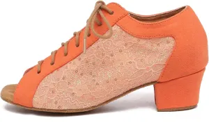 Women Latin Dance Shoes Professional Salsa Bachata Performance Ballroom Dancing Shoes,Model YC595-4cm Heel