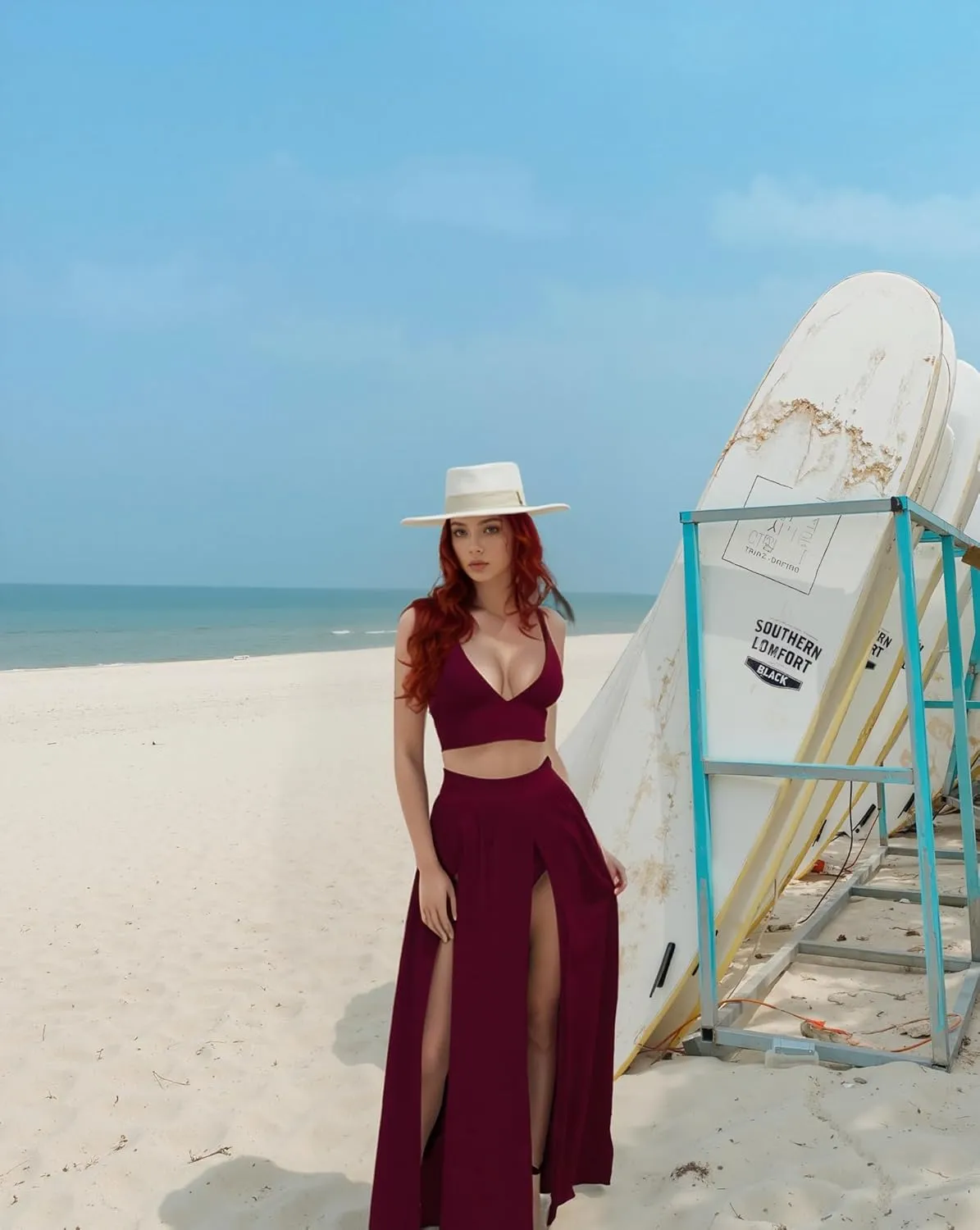Women Sexy 2 Piece Outfits Dress Chiffon Strap Deep V Neck Bra Crop Top High Split Maxi Dresses Skirt Set