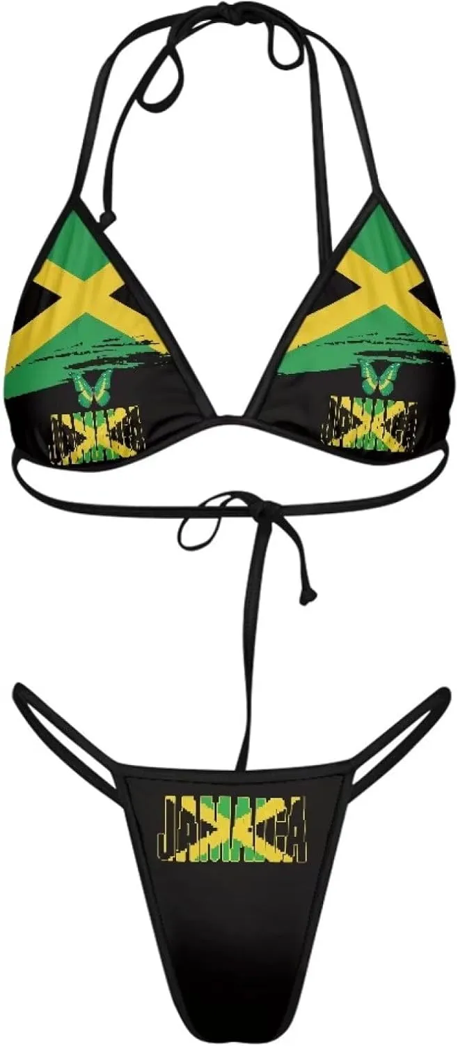 Women Triangle Bikini Sets Sexy High Waisted 2 Piece Swimsuit Thong Bikini m-2xl