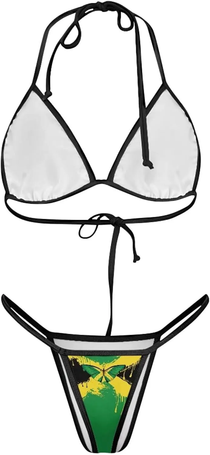 Women Triangle Bikini Sets Sexy High Waisted 2 Piece Swimsuit Thong Bikini m-2xl