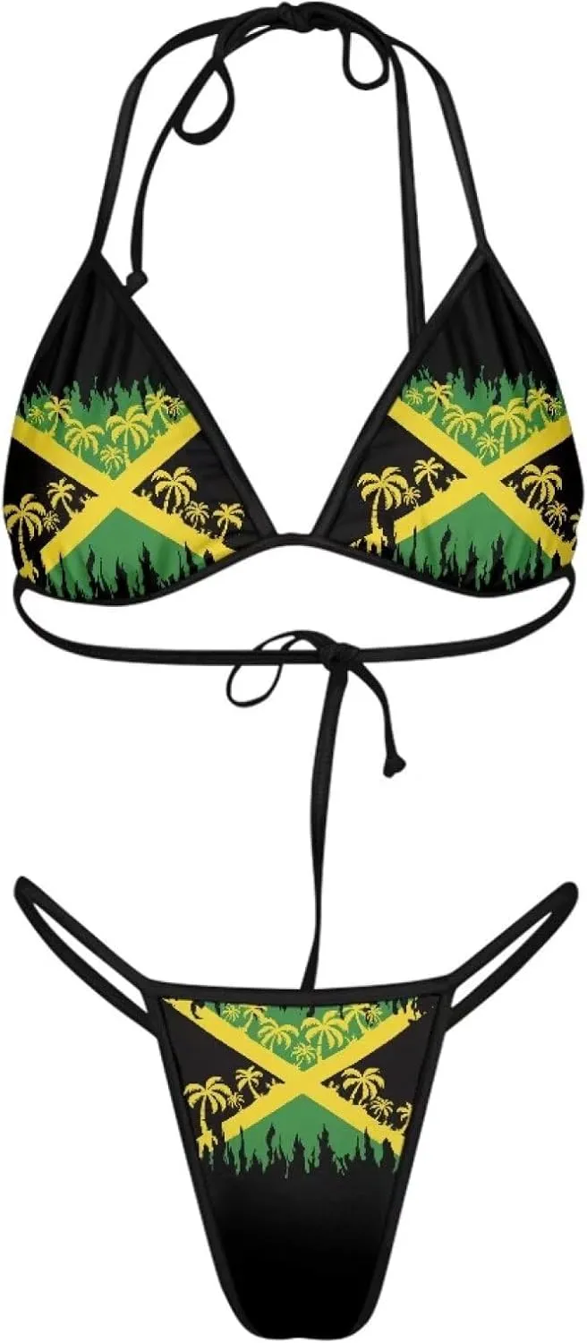 Women Triangle Bikini Sets Sexy High Waisted 2 Piece Swimsuit Thong Bikini m-2xl