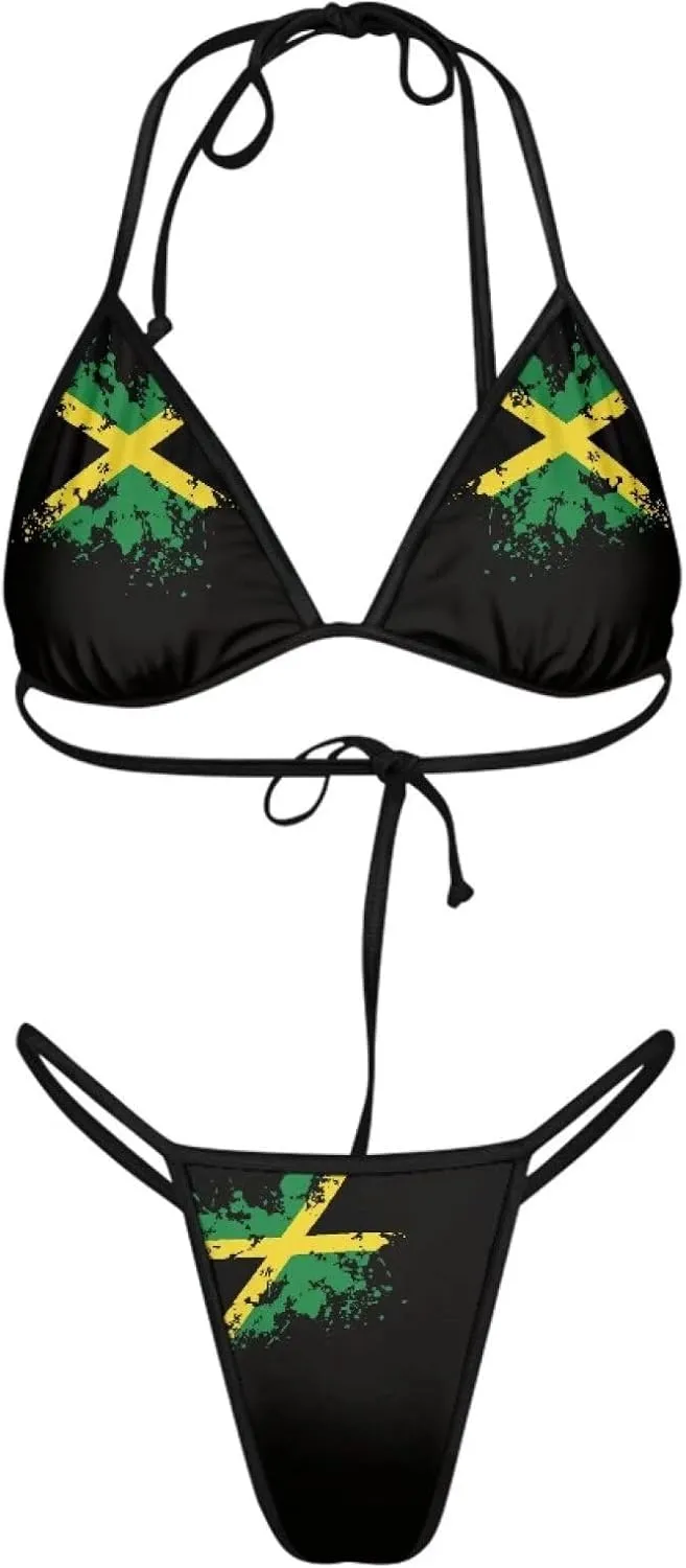 Women Triangle Bikini Sets Sexy High Waisted 2 Piece Swimsuit Thong Bikini m-2xl