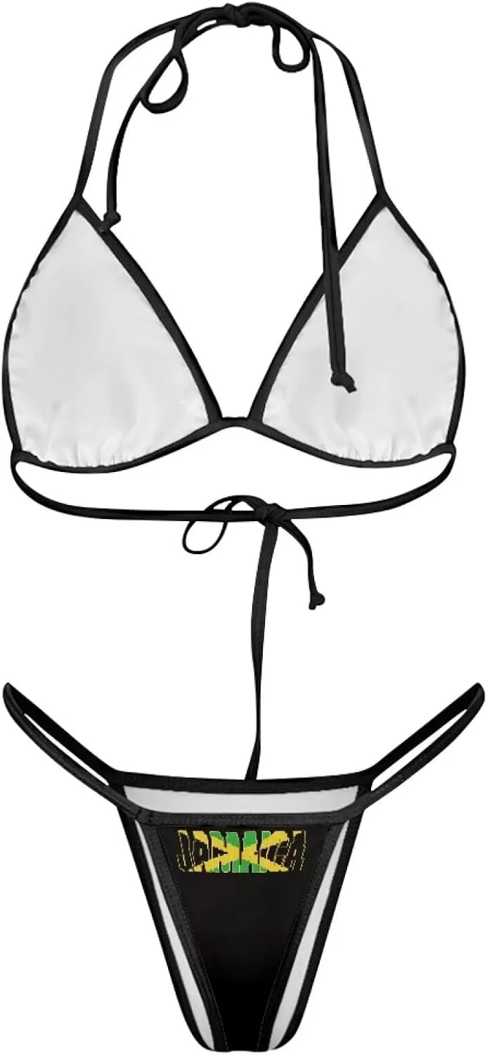 Women Triangle Bikini Sets Sexy High Waisted 2 Piece Swimsuit Thong Bikini m-2xl