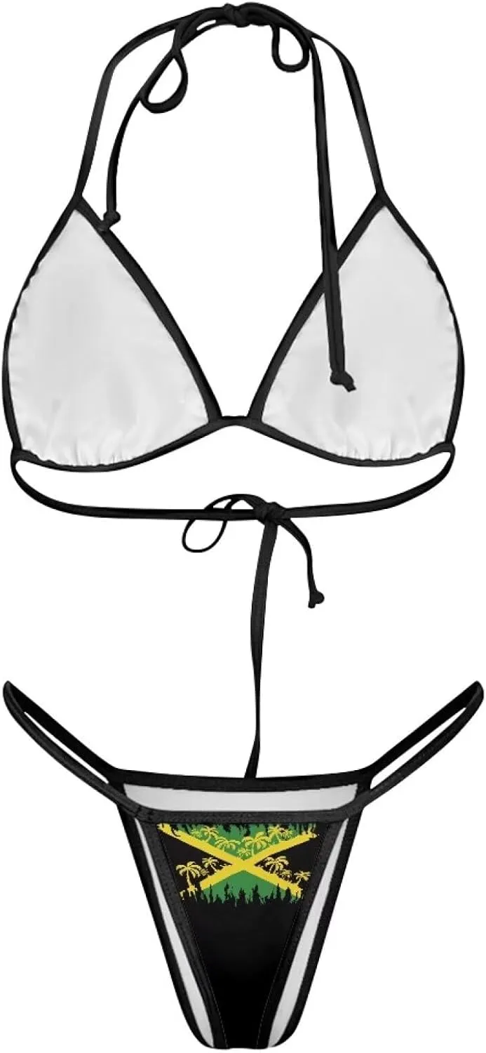 Women Triangle Bikini Sets Sexy High Waisted 2 Piece Swimsuit Thong Bikini m-2xl