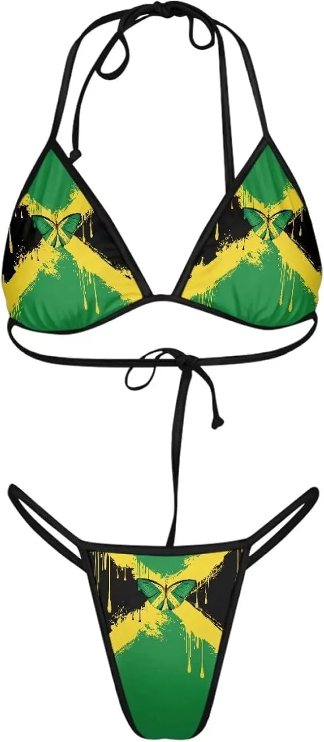 Women Triangle Bikini Sets Sexy High Waisted 2 Piece Swimsuit Thong Bikini m-2xl