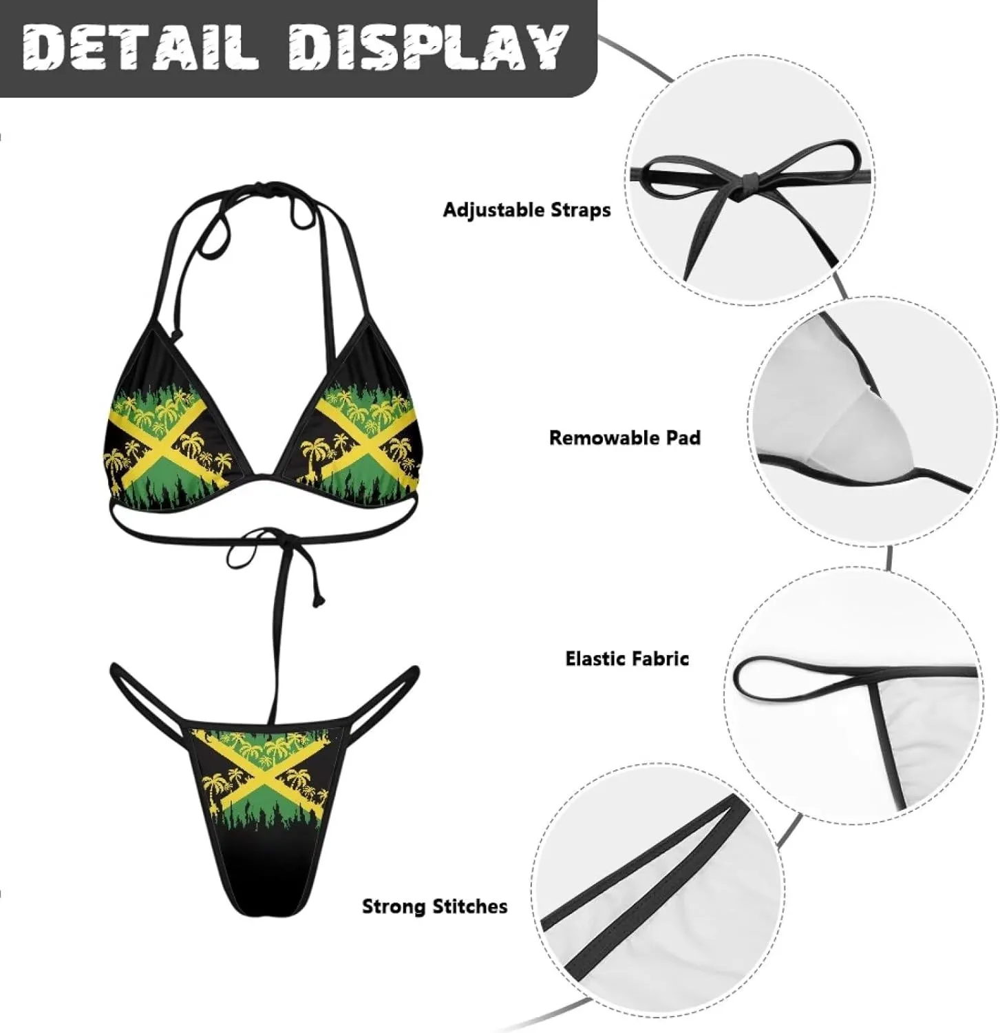 Women Triangle Bikini Sets Sexy High Waisted 2 Piece Swimsuit Thong Bikini m-2xl