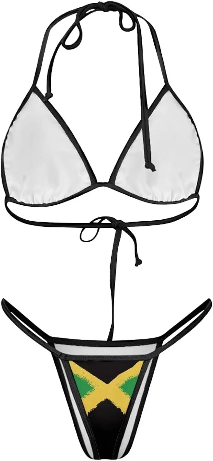 Women Triangle Bikini Sets Sexy High Waisted 2 Piece Swimsuit Thong Bikini m-2xl