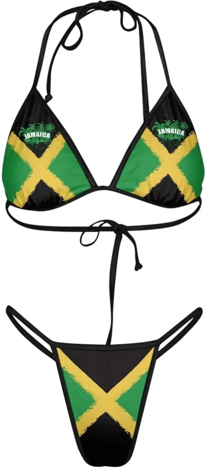 Women Triangle Bikini Sets Sexy High Waisted 2 Piece Swimsuit Thong Bikini m-2xl