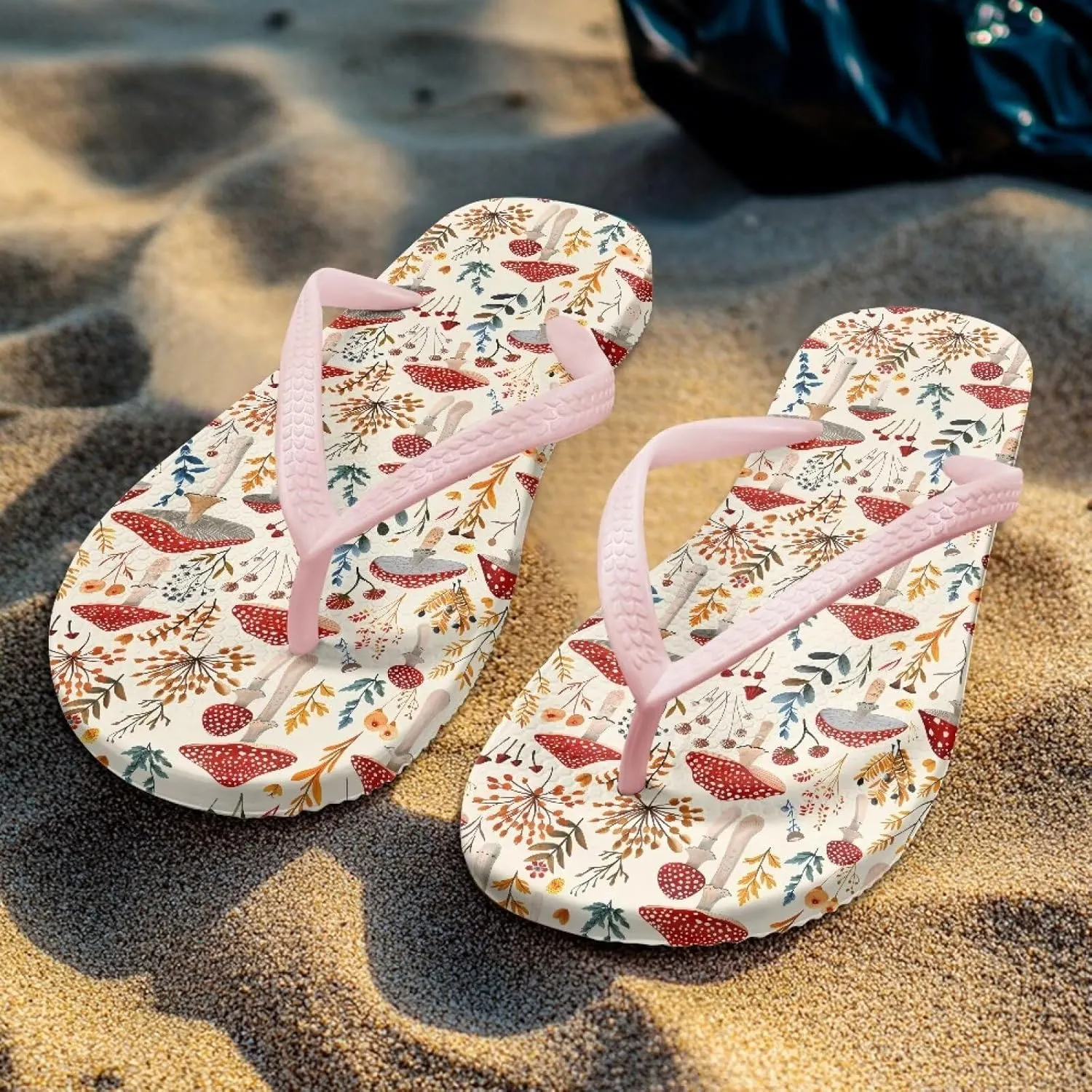 Women's Flip Flops Sandals, Soft Beach Pool Pink Thong Sandals Slide Shoes EUR Size 35 36 37 38 39 40