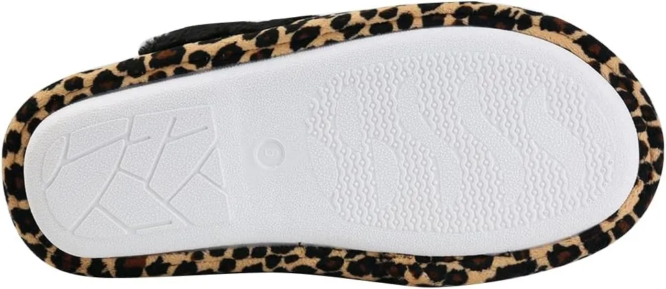 Women's Leopard Tartan Faux Fur Slipper 7 Standard US Width US