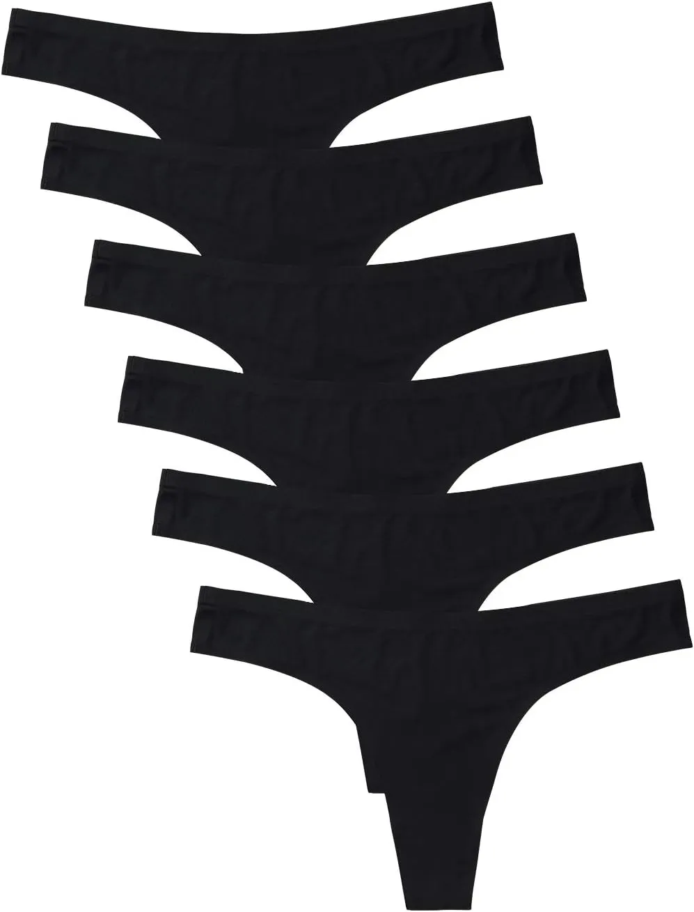 Womens Underwear Thongs Low Rise Seamless Thong Stretch Invisible Bikini Thongs Panties Multipack