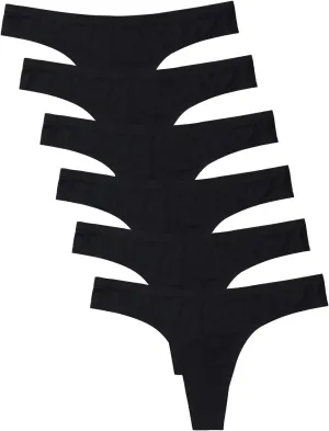 Womens Underwear Thongs Low Rise Seamless Thong Stretch Invisible Bikini Thongs Panties Multipack