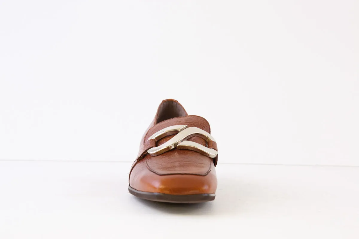 WONDERS - C-7110 LOW HEEL LOAFER - TAN PATENT