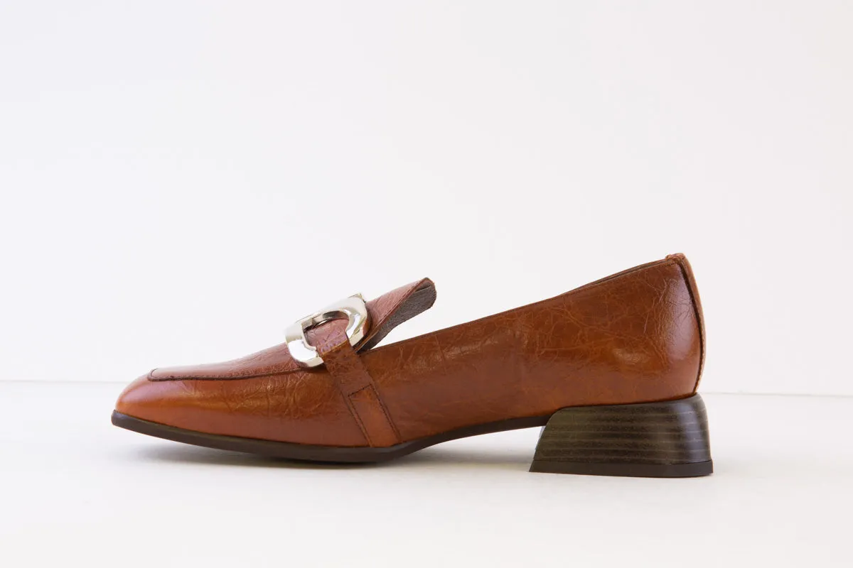 WONDERS - C-7110 LOW HEEL LOAFER - TAN PATENT