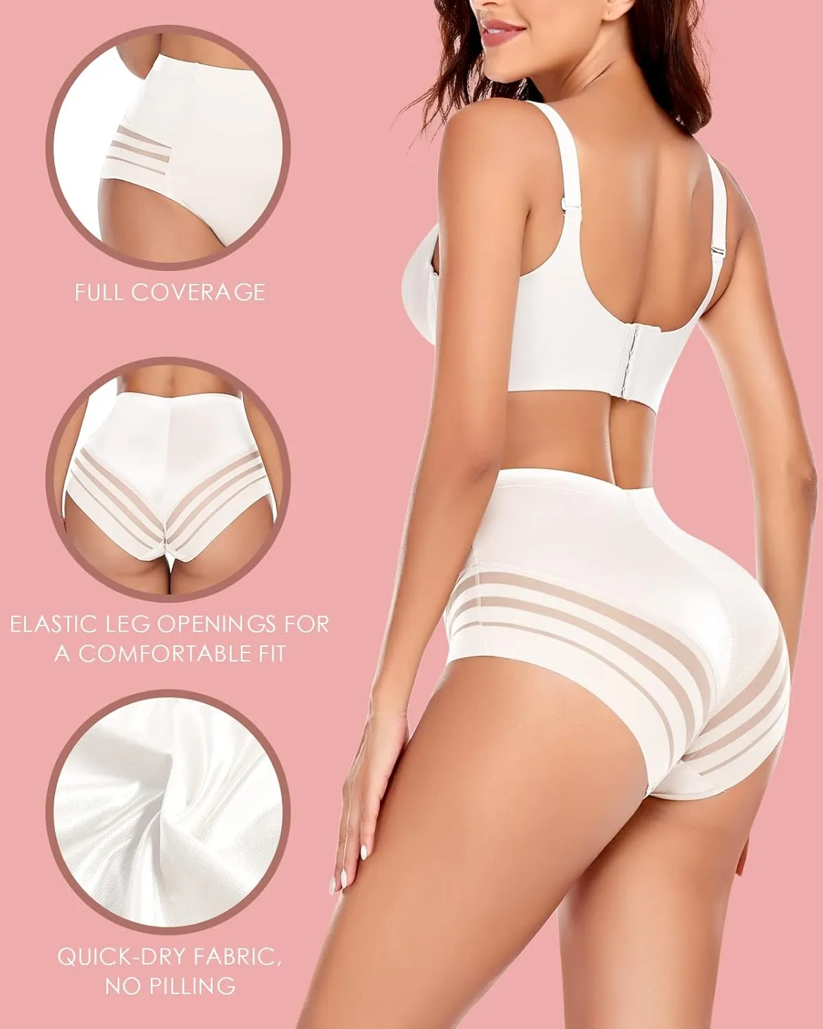 WOWENY Tummy Control Panties for Women Seamless Briefs Comfy Body Shaper Shapewear Sexy Underwear