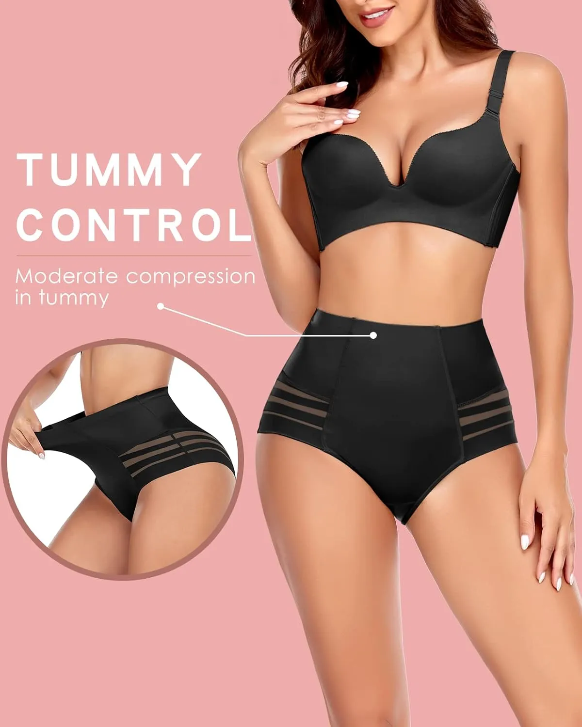 WOWENY Tummy Control Panties for Women Seamless Briefs Comfy Body Shaper Shapewear Sexy Underwear