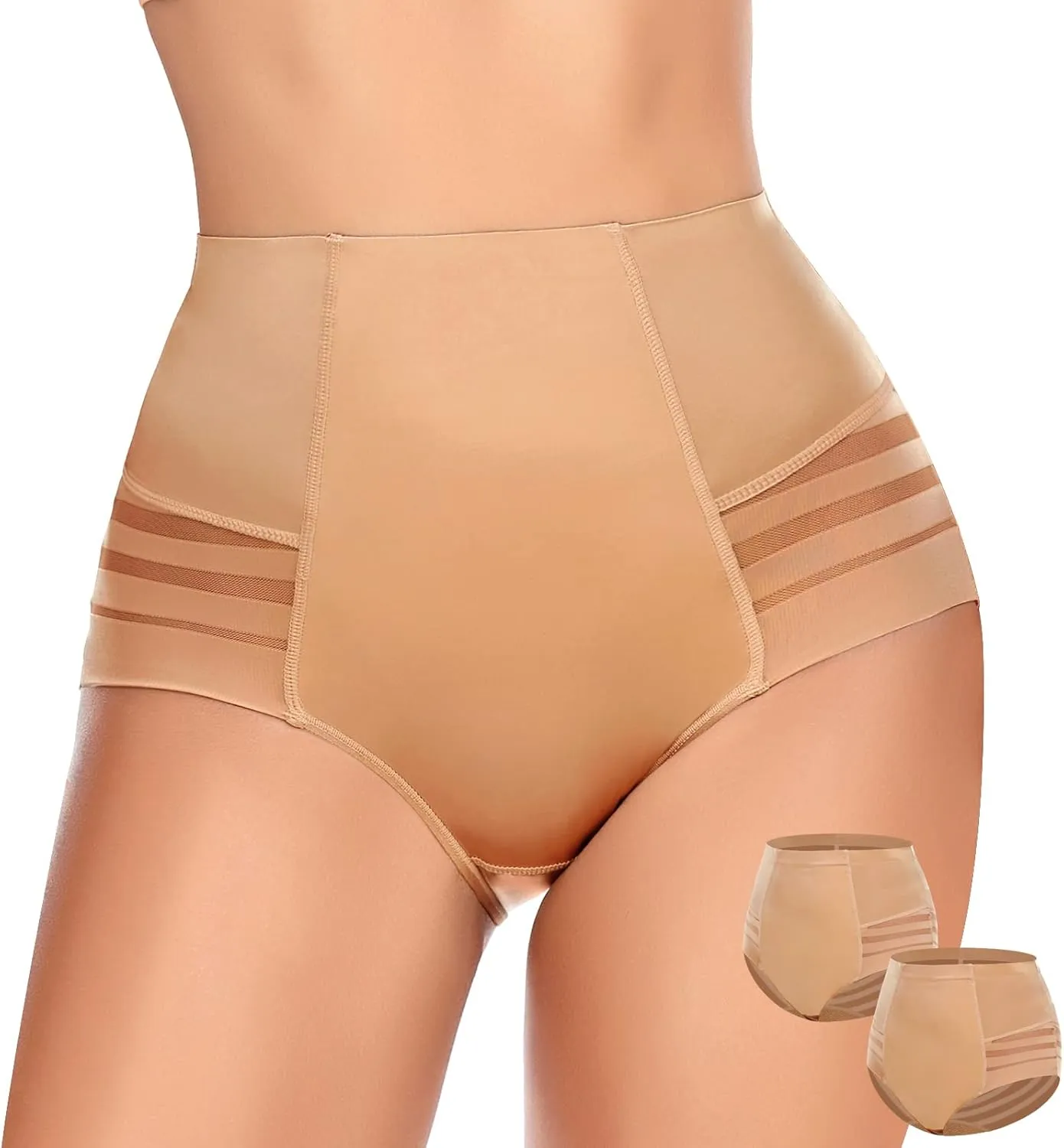 WOWENY Tummy Control Panties for Women Seamless Briefs Comfy Body Shaper Shapewear Sexy Underwear