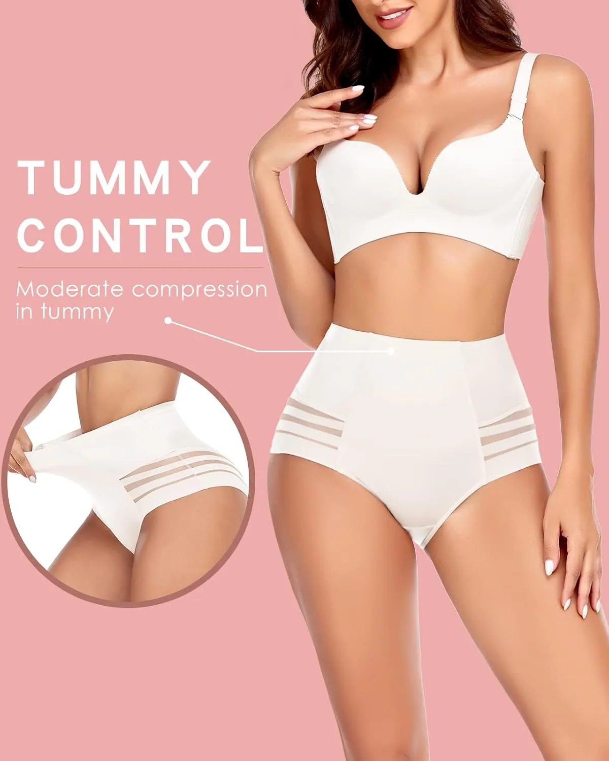 WOWENY Tummy Control Panties for Women Seamless Briefs Comfy Body Shaper Shapewear Sexy Underwear