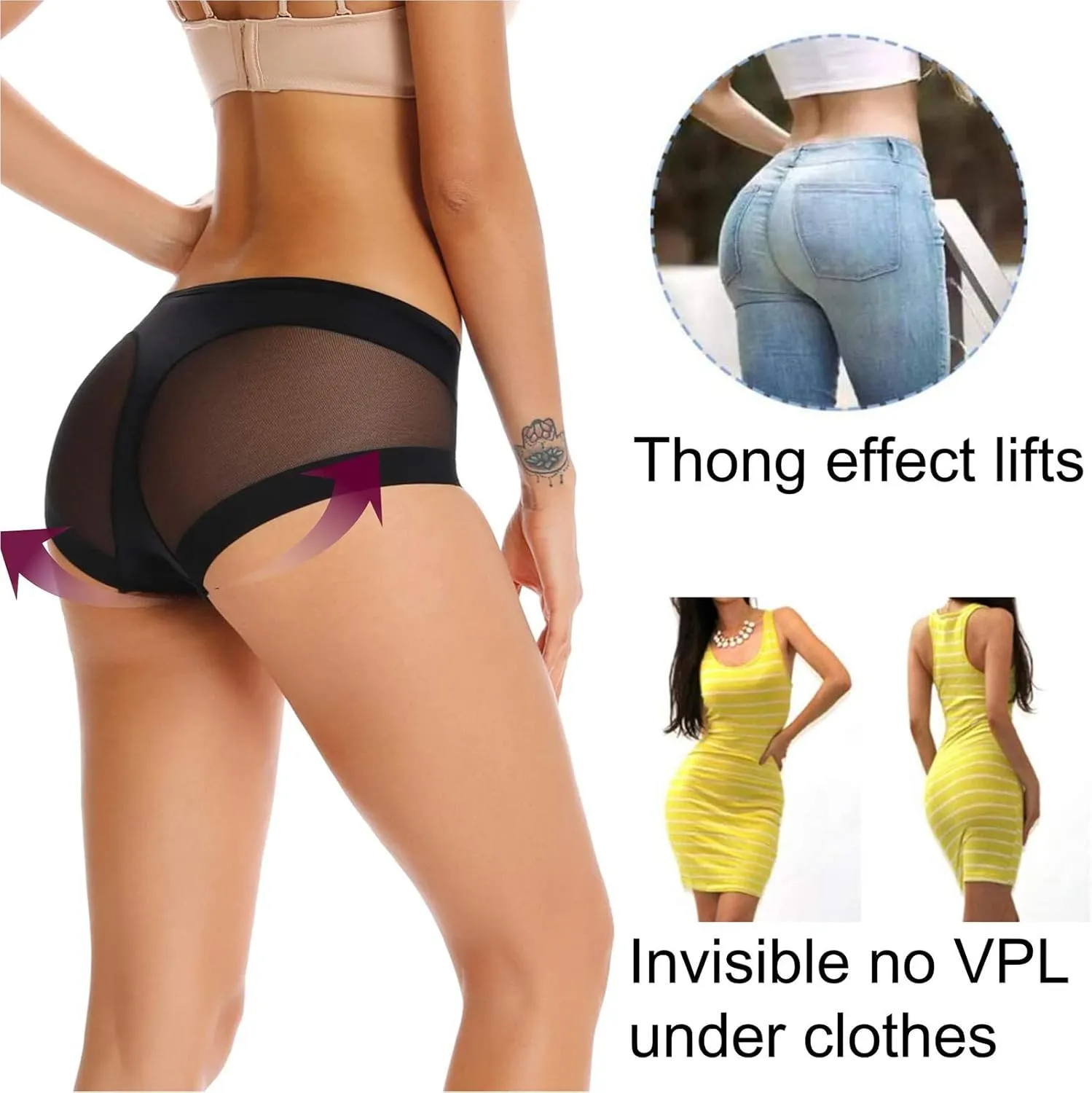 WOWENY Tummy Control Panties for Women Seamless Butt Lifter Briefs Comfy Body Shaper Shapewear Sexy Underwear
